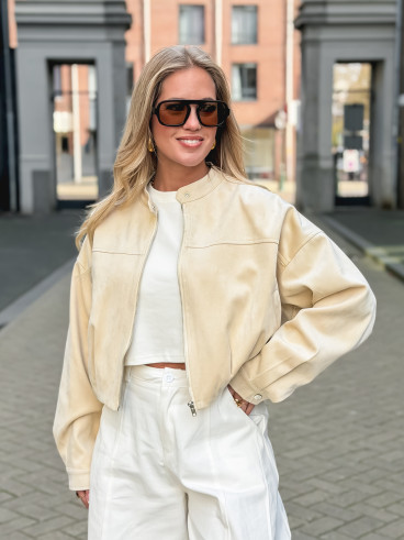Veste en suédine Cassie - Beige