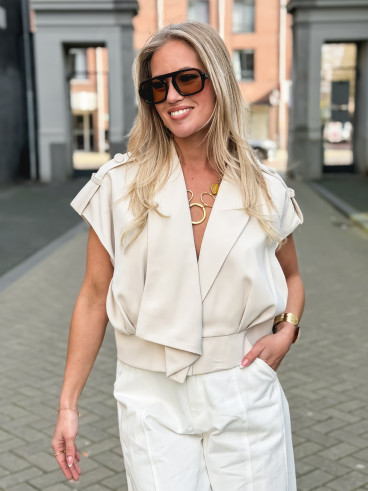 Veste sans manches Véra - Beige