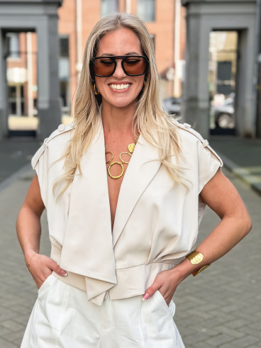 Veste sans manches Véra - Beige