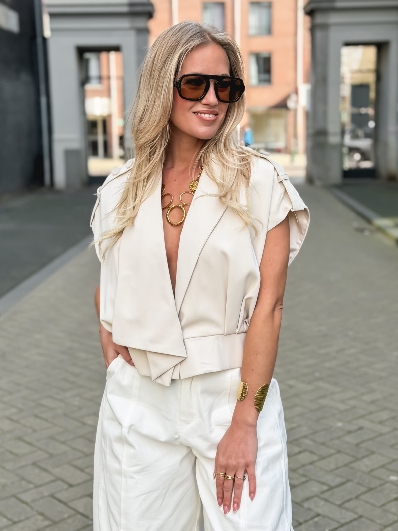 Veste sans manches Véra - Beige