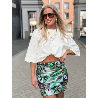 Jupe courte à sequins Rawelle - Bleu