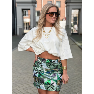 Jupe courte à sequins Rawelle - Bleu