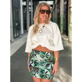 Jupe courte à sequins Rawelle - Bleu