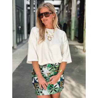 Jupe courte à sequins Rawelle - Bleu