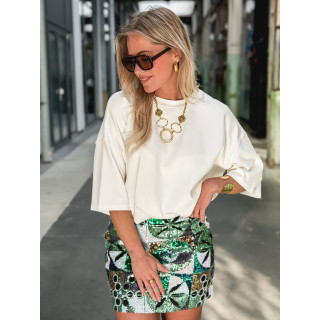 Jupe courte à sequins Rawelle - Bleu