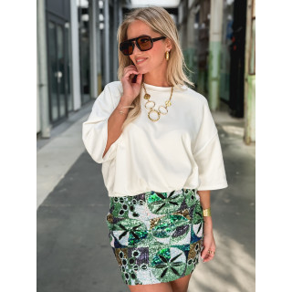 Jupe courte à sequins Rawelle - Bleu