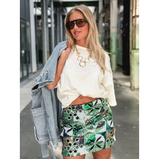 Jupe courte à sequins Rawelle - Bleu