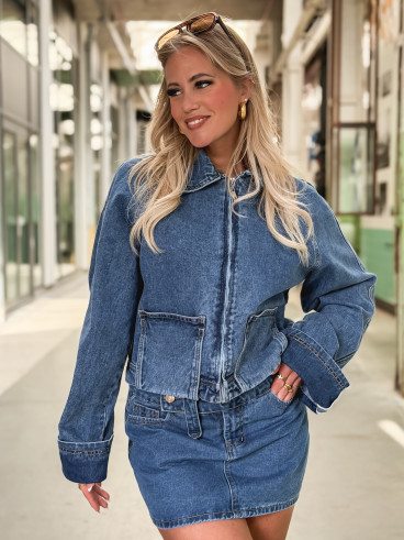 Jupe courte Naomi - Bleu