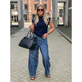 Blouse sans manches Lydie - Bleu marine