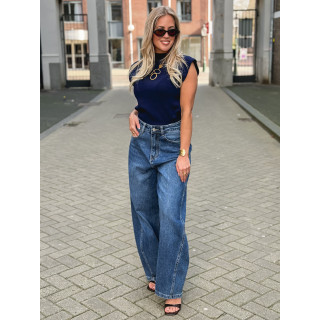 Blouse sans manches Lydie - Bleu marine