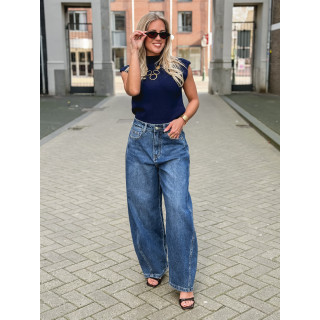 Blouse sans manches Lydie - Bleu marine