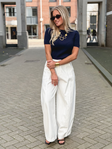 Pull court Grenoble - Bleu marine