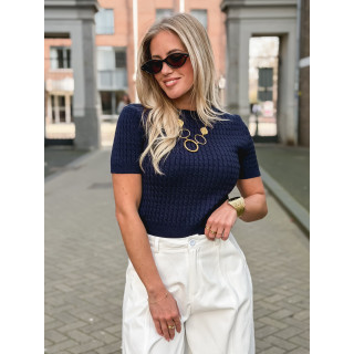 Pull court Grenoble - Bleu marine