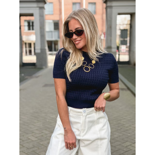 Pull court Grenoble - Bleu marine