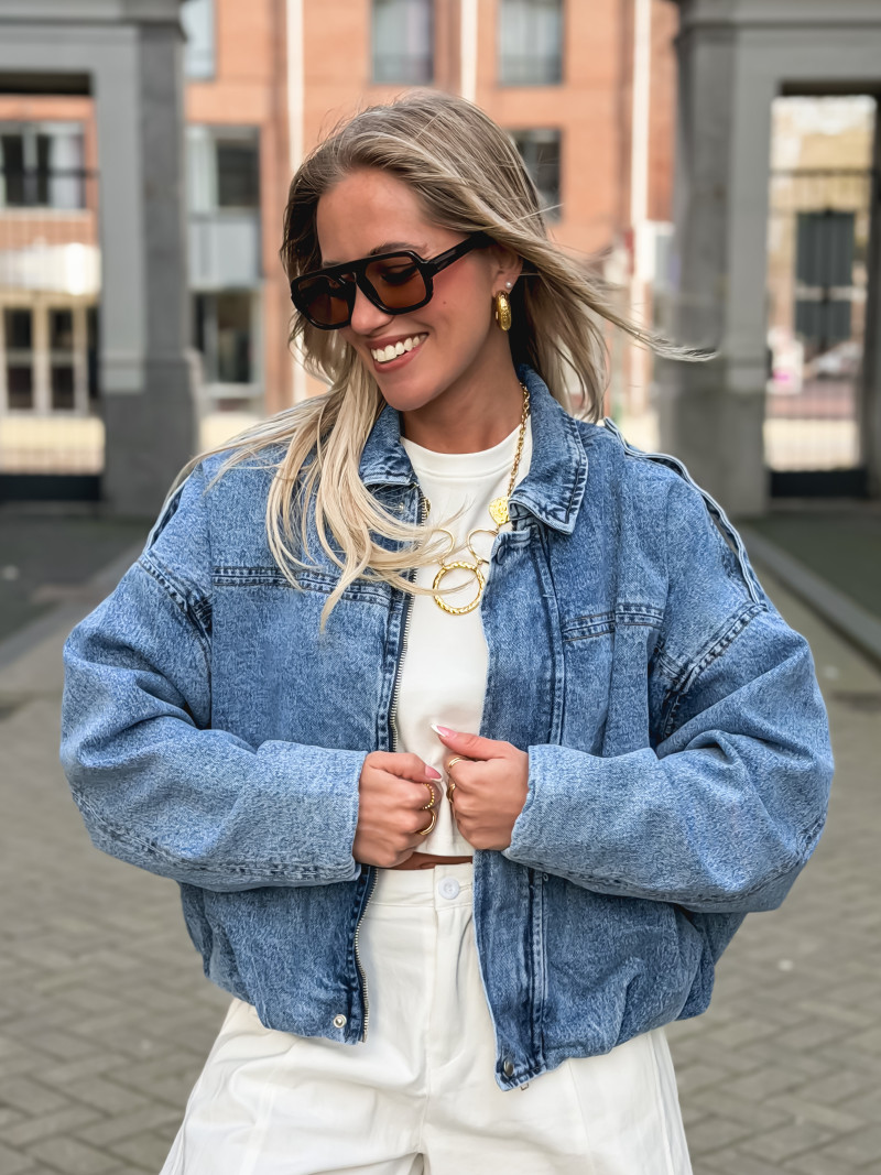 Veste en jeans Elvina - Bleu