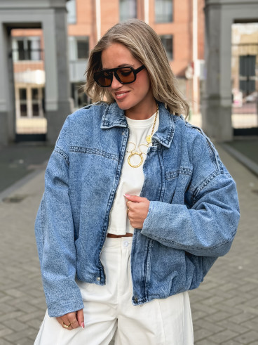 Veste en jeans Elvina - Bleu