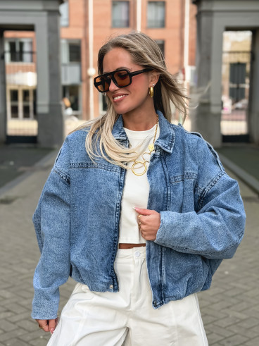 Veste en jeans Elvina - Bleu