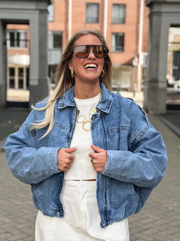 Veste en jeans Elvina - Bleu