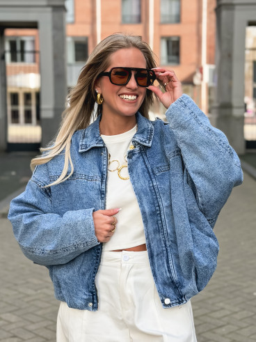Veste en jeans Elvina - Bleu