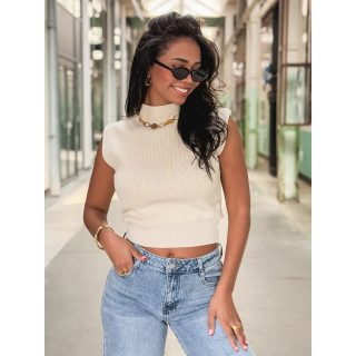 Blouse sans manches Lydie - Ecru