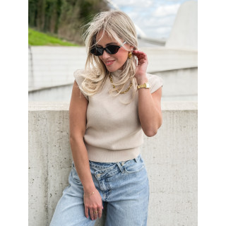 Blouse sans manches Lydie - Taupe
