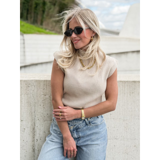 Blouse sans manches Lydie - Taupe