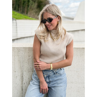 Blouse sans manches Lydie - Taupe