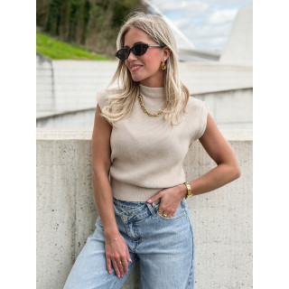 Blouse sans manches Lydie - Taupe