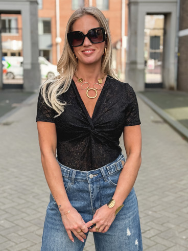 Body en dentelle Mathilda - Noir