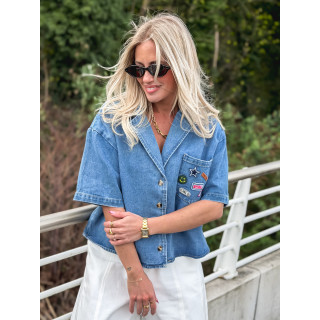 Blouse en jeans Vayenna - Bleu