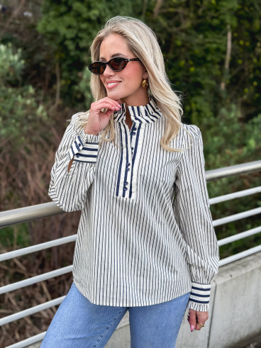 Chemisier Yavana -  Marine