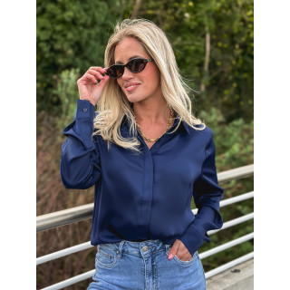 Chemise Damas - Bleu marine