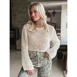 Blouse en crochet Historia - Ecru