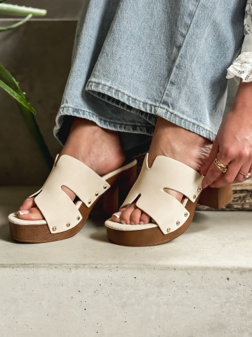 Sandales Monaco - Crème