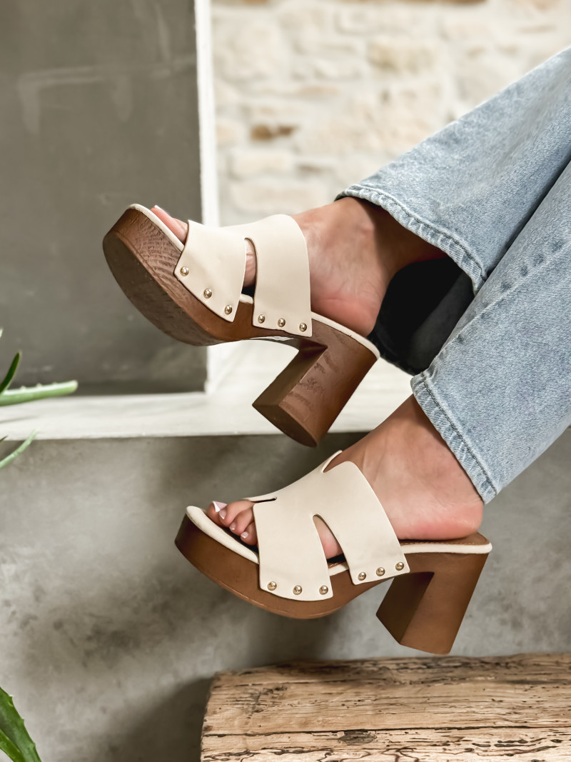 Sandales Monaco - Crème