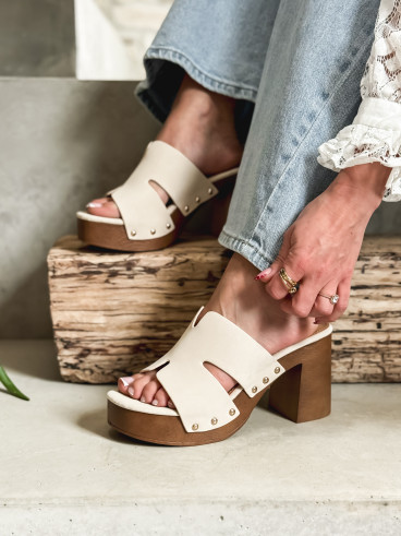 Sandales Monaco - Crème