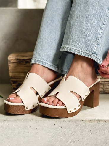 Sandales Monaco - Crème