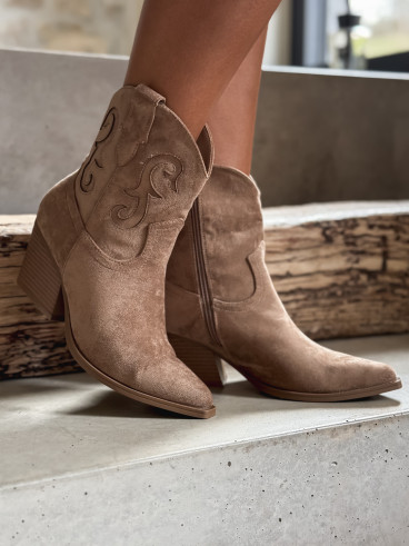 Santiags courte Oklahoma - Taupe