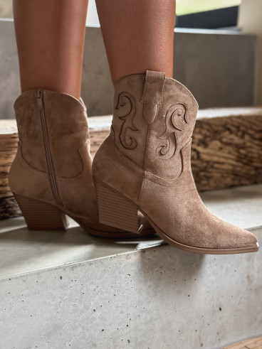 Santiags courte Oklahoma - Taupe