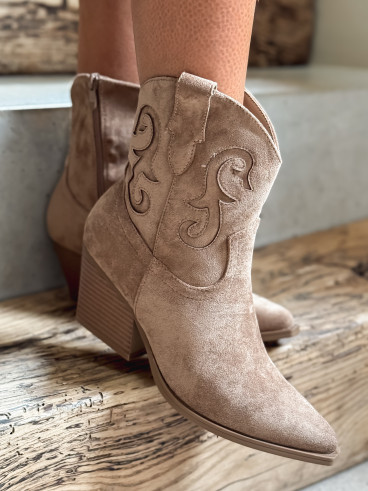 Santiags courte Oklahoma - Taupe