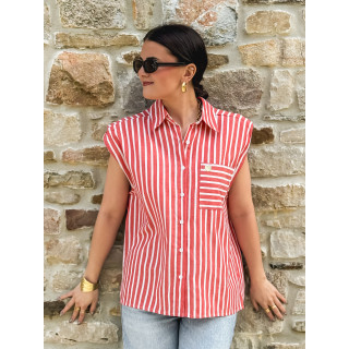 Chemise sans manches Kayna - Rouge