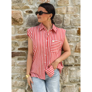 Chemise sans manches Kayna - Rouge
