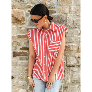 Chemise sans manches Kayna - Rouge