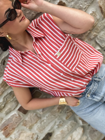 Chemise sans manches Kayna - Rouge