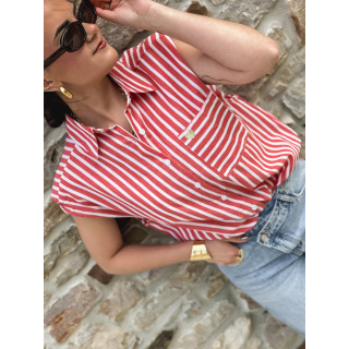 Chemise sans manches Kayna - Rouge