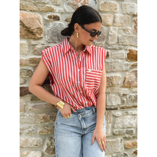 Chemise sans manches Kayna - Rouge