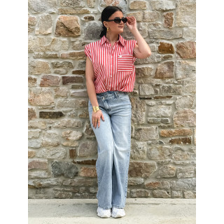 Chemise sans manches Kayna - Rouge