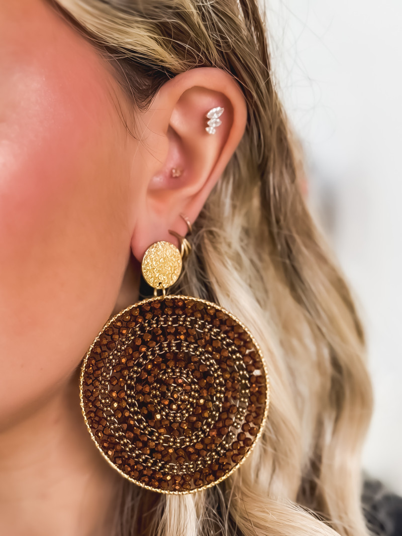 Boucles d'oreilles Pirla - Doré/Bronze