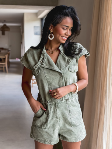 Combinaison short Rizlaine - Kaki