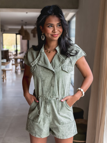 Combinaison short Rizlaine - Kaki